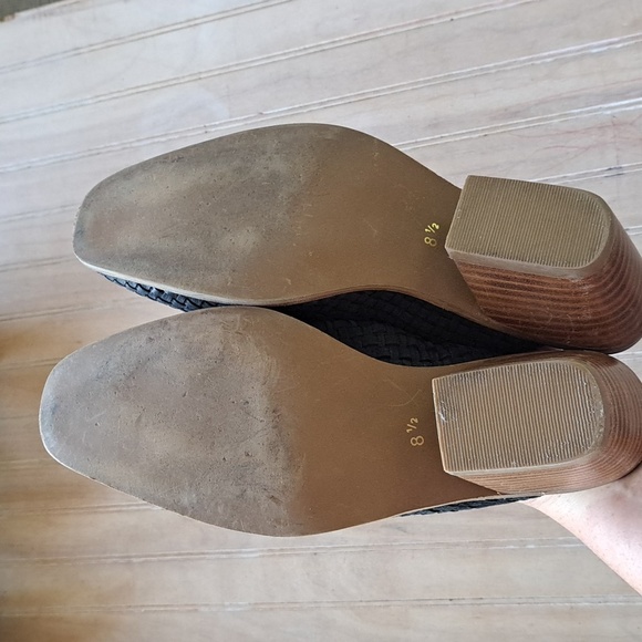 Joie Brand Western Heeled Woven Leather Blk Color Quality Comfortable Clogs Mugs - Picture 9 of 12